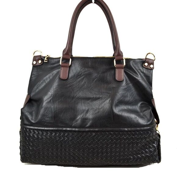 LeMiel Chic Oversized Wooven Tote - Picture 1 of 7